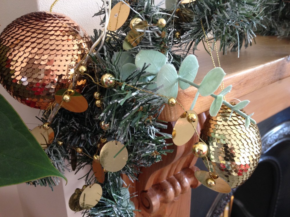 Christmas Bronze Glitter Balls